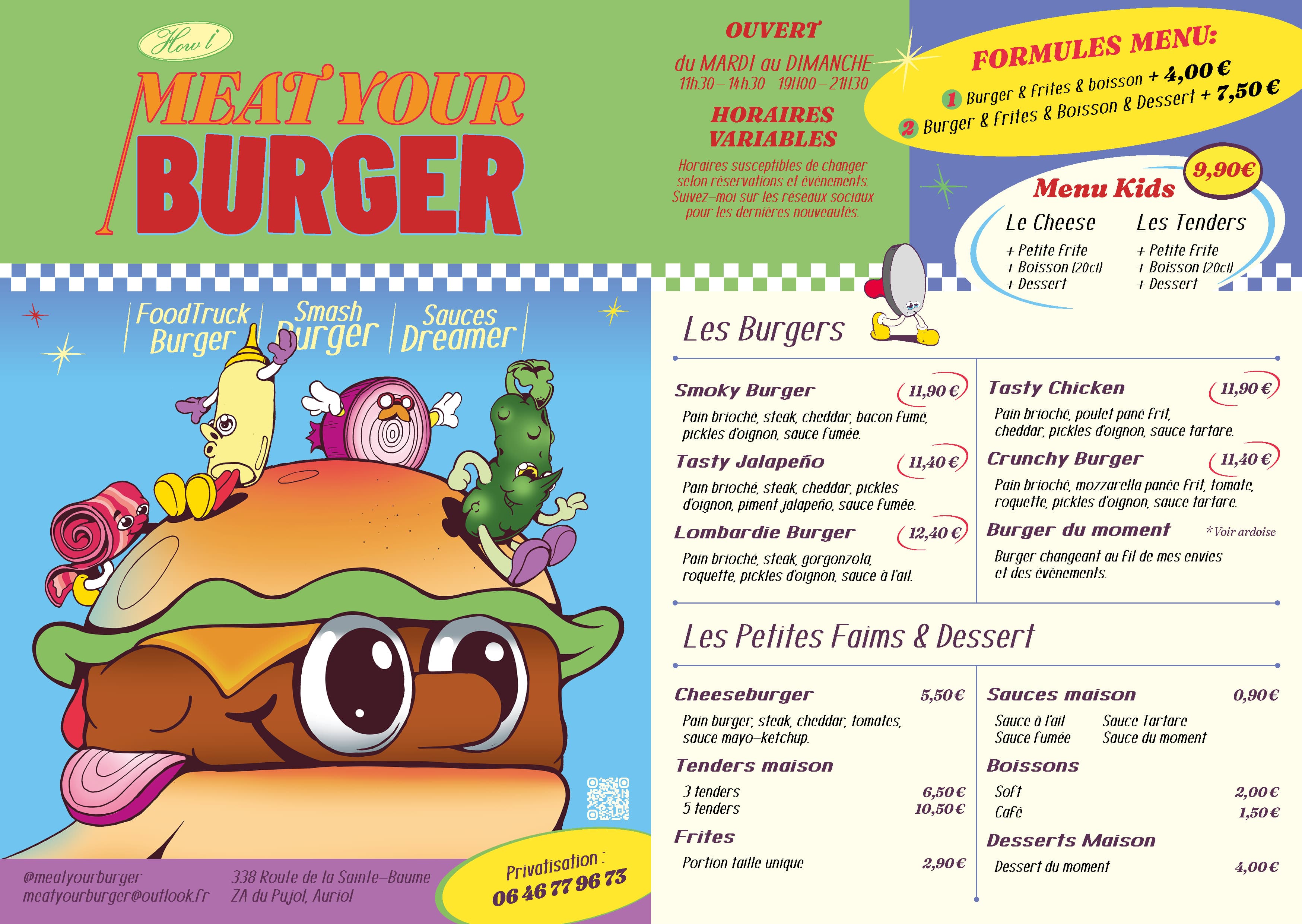 Menu Meat Your Burger